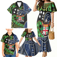 South Sea Islanders And Fiji Family Matching Mermaid Dress and Hawaiian Shirt Fijian Coat Of Arms And Southern Cross DT05 - Polynesian Pride