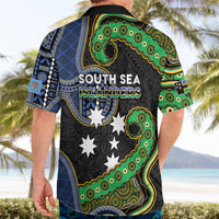 South Sea Islanders And Fiji Hawaiian Shirt Fijian Coat Of Arms And Southern Cross DT05 - Polynesian Pride