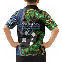 South Sea Islanders And Fiji Hawaiian Shirt Fijian Coat Of Arms And Southern Cross DT05 - Polynesian Pride