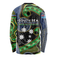 South Sea Islanders And Fiji Long Sleeve Shirt Fijian Coat Of Arms And Southern Cross DT05 - Polynesian Pride