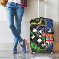 South Sea Islanders And Fiji Luggage Cover Fijian Coat Of Arms And Southern Cross DT05 - Polynesian Pride