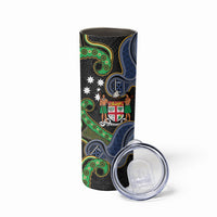 South Sea Islanders And Fiji Skinny Tumbler Fijian Coat Of Arms And Southern Cross DT05 - Polynesian Pride