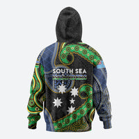 South Sea Islanders And Fiji Zip Hoodie Fijian Coat Of Arms And Southern Cross DT05 - Polynesian Pride