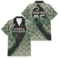 Custom Aotearoa Atua Papatuanuku Family Matching Off The Shoulder Long Sleeve Dress and Hawaiian Shirt Earth Mother Father Koru Patterns