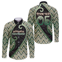 Custom Aotearoa Atua Papatuanuku Family Matching Off The Shoulder Long Sleeve Dress and Hawaiian Shirt Earth Mother Father Koru Patterns
