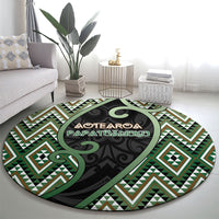 Aotearoa Atua Papatuanuku Round Carpet Earth Mother Father Koru Patterns