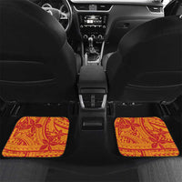 French Polynesia Christmas Car Mats Seashell Xmas Tree Tribal Waves - Polynesian Pride