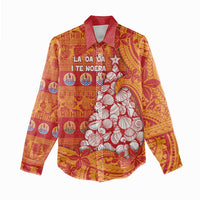 French Polynesia Christmas Women Casual Shirt Seashell Xmas Tree Tribal Waves - Polynesian Pride