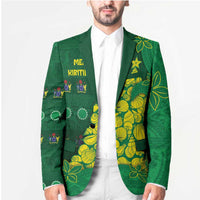 Cook Islands Christmas Blazer Seashell Xmas Tree Tribal Waves - Polynesian Pride