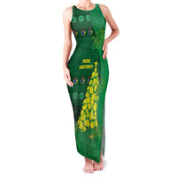 Cook Islands Christmas Family Matching Tank Maxi Dress and Hawaiian Shirt Seashell Xmas Tree Tribal Waves - Polynesian Pride