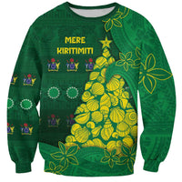 Cook Islands Christmas Sweatshirt Seashell Xmas Tree Tribal Waves - Polynesian Pride