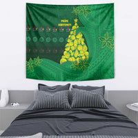 Cook Islands Christmas Tapestry Seashell Xmas Tree Tribal Waves - Polynesian Pride