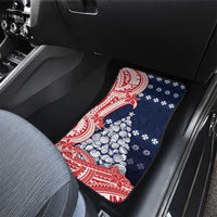 Wallis And Futuna Christmas Car Mats Seashell Xmas Tree Tribal Waves - Polynesian Pride