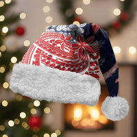 Wallis And Futuna Christmas Santa Hat Seashell Xmas Tree Tribal Waves - Polynesian Pride