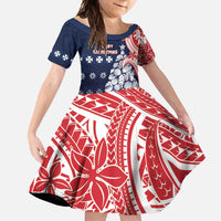 Wallis And Futuna Christmas Family Matching Summer Maxi Dress and Hawaiian Shirt Seashell Xmas Tree Tribal Waves - Polynesian Pride