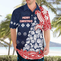 Wallis And Futuna Christmas Hawaiian Shirt Seashell Xmas Tree Tribal Waves DT05 - Polynesian Pride