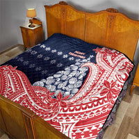Wallis And Futuna Christmas Quilt Seashell Xmas Tree Tribal Waves - Polynesian Pride