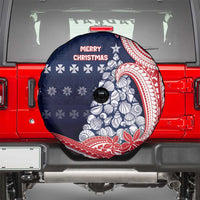 Wallis And Futuna Christmas Spare Tire Cover Seashell Xmas Tree Tribal Waves - Polynesian Pride