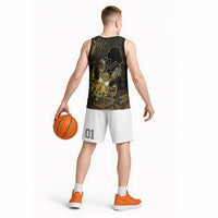 Niue Christmas Basketball Jersey Niuean Crab Xmas Tribal Waves - Polynesian Pride