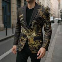 Niue Christmas Blazer Niuean Crab Xmas Tribal Waves - Polynesian Pride