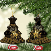 Niue Christmas Ceramic Ornament Niuean Crab Xmas Tribal Waves - Polynesian Pride