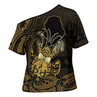 Niue Christmas Cross Shoulder Shirt Niuean Crab Xmas Tribal Waves DT05 - Polynesian Pride