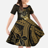 Niue Christmas Family Matching Off The Shoulder Long Sleeve Dress and Hawaiian Shirt Niuean Crab Xmas Tribal Waves - Polynesian Pride