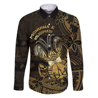 Niue Christmas Family Matching Puletasi and Hawaiian Shirt Niuean Crab Xmas Tribal Waves - Polynesian Pride