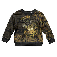 Niue Christmas Kid Ugly Christmas Sweater Niuean Crab Xmas Tribal Waves - Polynesian Pride