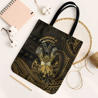 Niue Christmas Tote Bag Niuean Crab Xmas Tribal Waves - Polynesian Pride