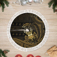 Niue Christmas Tree Skirt Niuean Crab Xmas Tribal Waves - Polynesian Pride