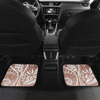Hawaii Puakenikeni And Maile Lei Car Mats Brown Polynesian Shark Tattoo DT05