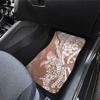 Hawaii Puakenikeni And Maile Lei Car Mats Brown Polynesian Shark Tattoo DT05