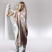 Hawaii Puakenikeni And Maile Lei Hooded Blanket Brown Polynesian Shark Tattoo DT05