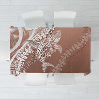 Hawaii Puakenikeni And Maile Lei Tablecloth Brown Polynesian Shark Tattoo DT05