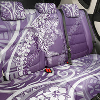 Hawaii Puakenikeni And Maile Lei Back Car Seat Cover Violet Polynesian Shark Tattoo DT05