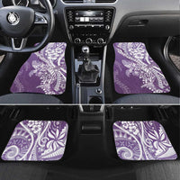 Hawaii Puakenikeni And Maile Lei Car Mats Violet Polynesian Shark Tattoo DT05