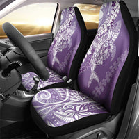 Hawaii Puakenikeni And Maile Lei Car Seat Cover Violet Polynesian Shark Tattoo DT05