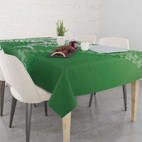 Hawaii Puakenikeni And Maile Lei Tablecloth Green Polynesian Shark Tattoo DT05