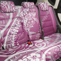 Hawaii Puakenikeni And Maile Lei Back Car Seat Cover Pink Polynesian Shark Tattoo DT05