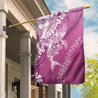 Hawaii Puakenikeni And Maile Lei Garden Flag Pink Polynesian Shark Tattoo DT05