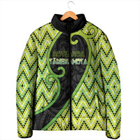 Custom Aotearoa Atua Tanemahuta Padded Jacket God Of Forests Koru Patterns Koru Patterns