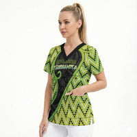 Custom Aotearoa Atua Tanemahuta Scrub Top God Of Forests Koru Patterns Koru Patterns