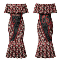 Custom Aotearoa Atua Tumatauenga Couples Matching Mermaid Dress and Hawaiian Shirt God Of War Koru Patterns
