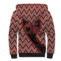 Custom Aotearoa Atua Tumatauenga Sherpa Hoodie God Of War Koru Patterns