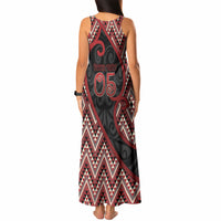 Custom Aotearoa Atua Tumatauenga Tank Maxi Dress God Of War Koru Patterns