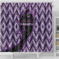 Aotearoa Atua Tawhirimatea Shower Curtain God Of Storms Koru Patterns