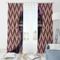 Aotearoa Atua Rongomatane Window Curtain God Of Cultivated Foods Koru Patterns