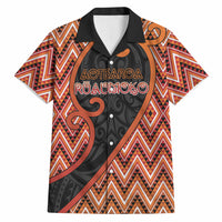 Custom Aotearoa Atua Ruaumoko Hawaiian Shirt God Of Volcanoes Koru Patterns