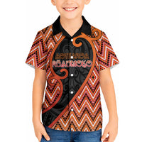 Custom Aotearoa Atua Ruaumoko Hawaiian Shirt God Of Volcanoes Koru Patterns